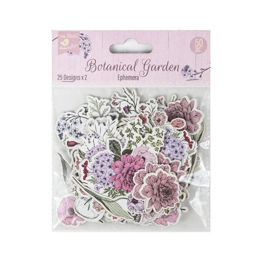 Little Birdie Ephemera Embellishment 50/Pkg-Botanical Garden