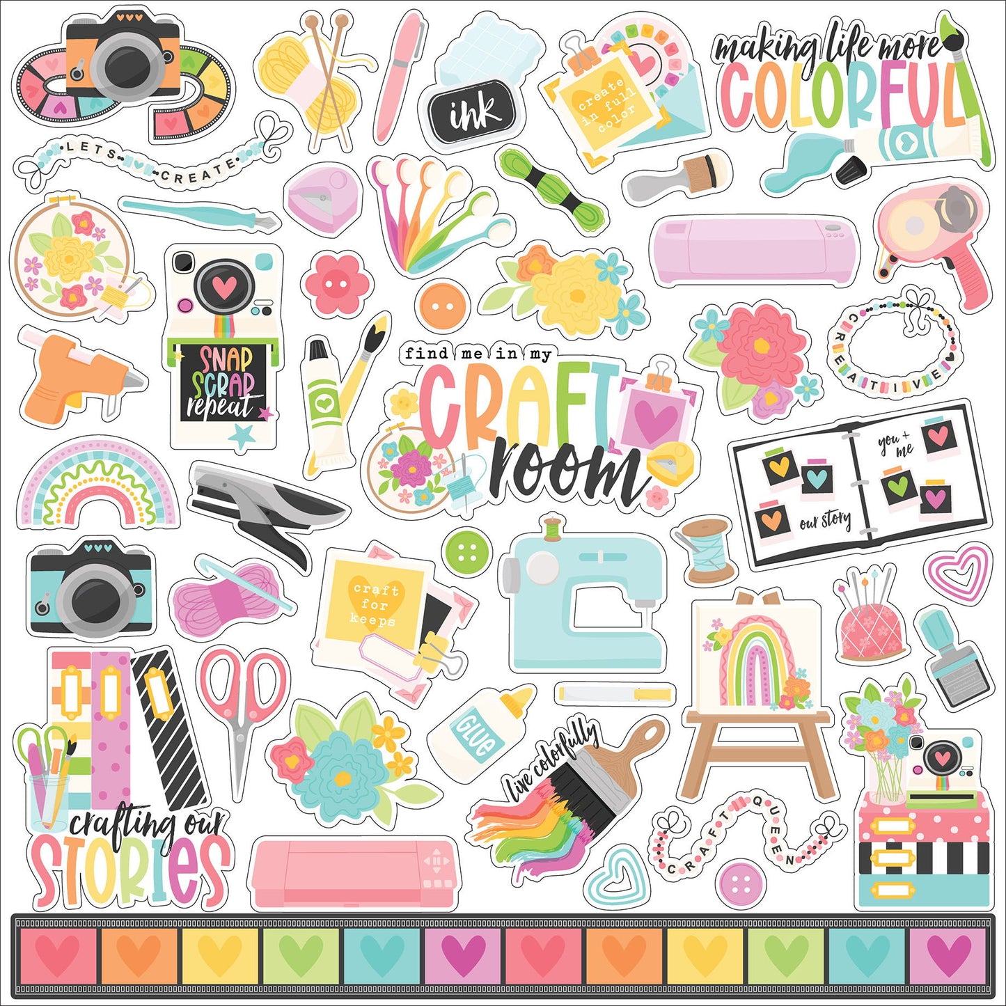 Echo Park Craft Room Element Sticker