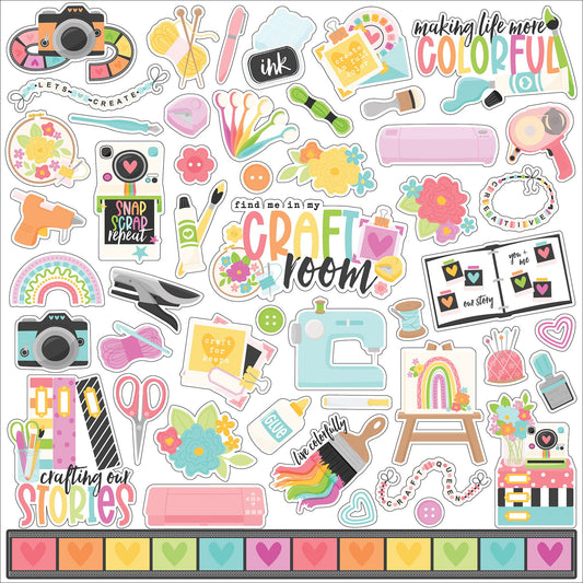 Echo Park Craft Room Element Sticker
