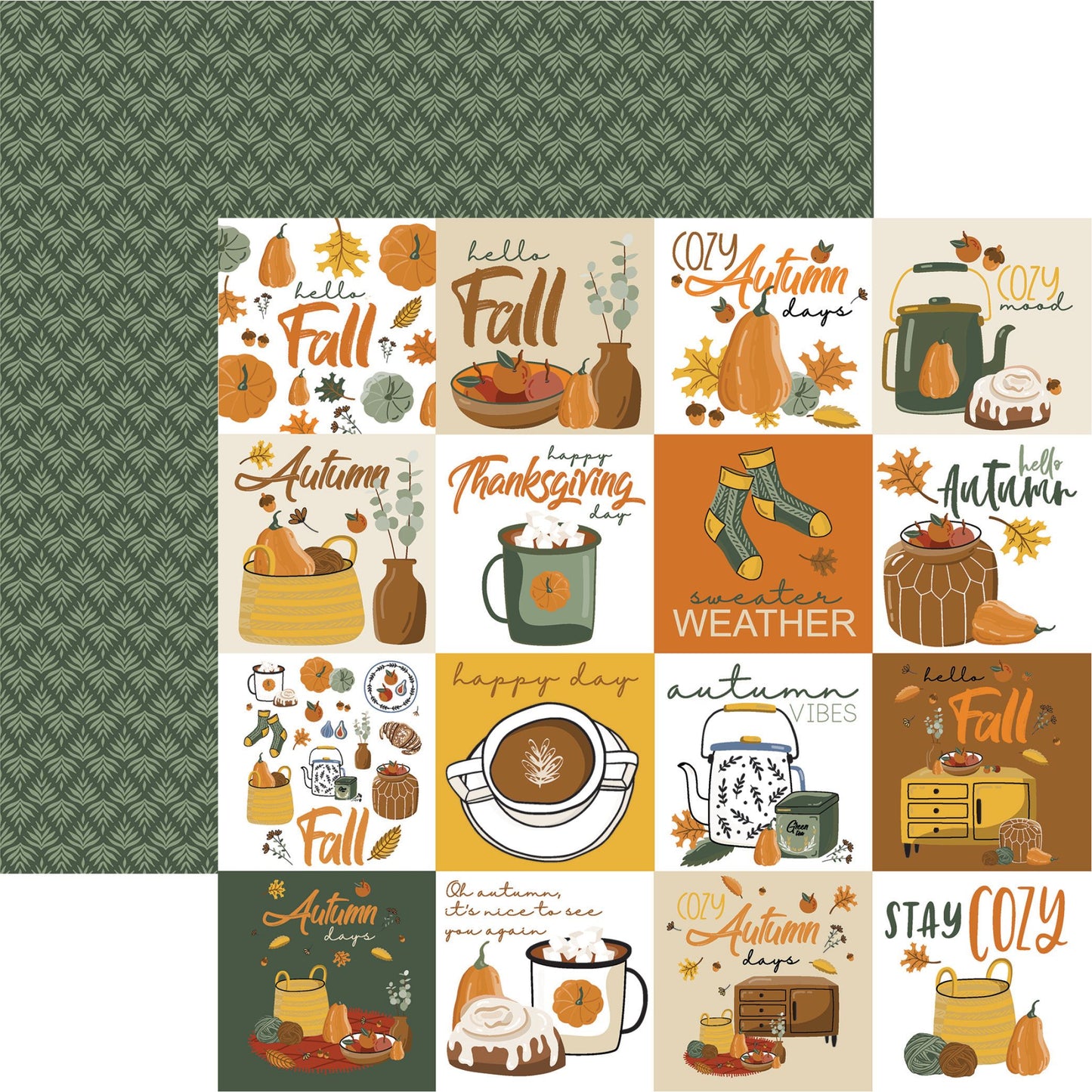 Reminisce Cozy Fall: Hello Fall DS Paper (1 Sheet)
