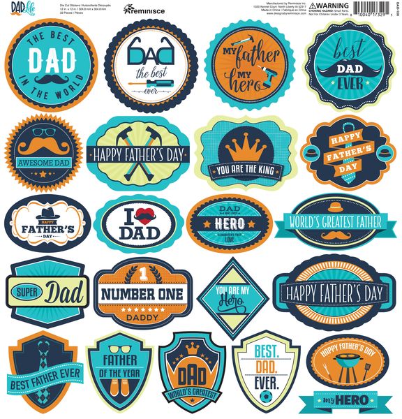 Reminisce Dad Life 12X12 Sticker