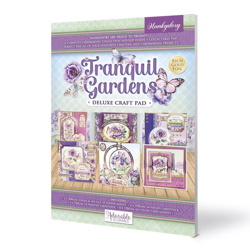 Hunkydory Crafts Deluxe Craft Pad - Tranquil Gardens