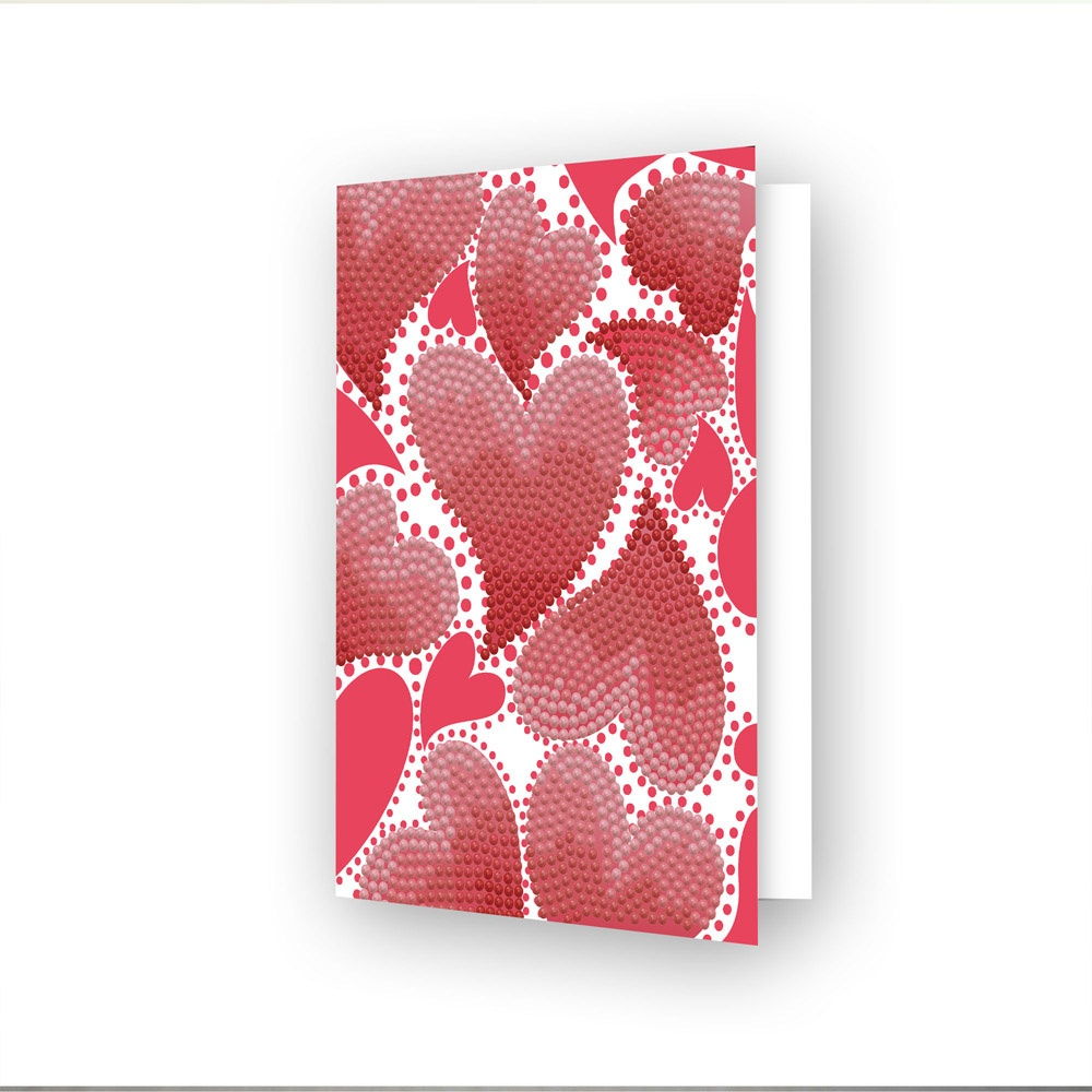 Diamond Dotz Diamond Art Greeting Card Kit 5"X7"-Heart Swirl