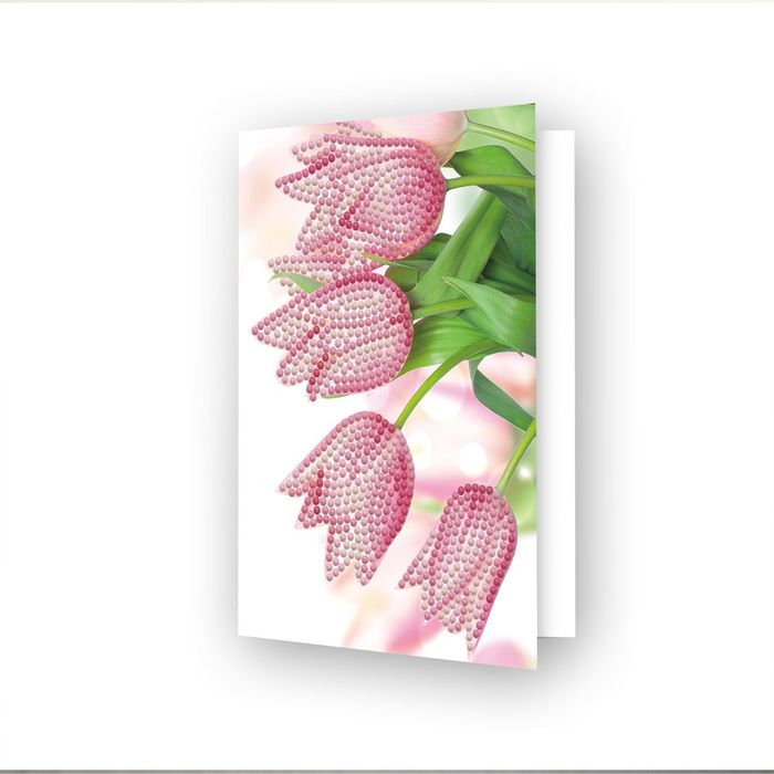 Diamond Dotz Diamond Art Greeting Card Kit 5"X7"-Romantic Tulips