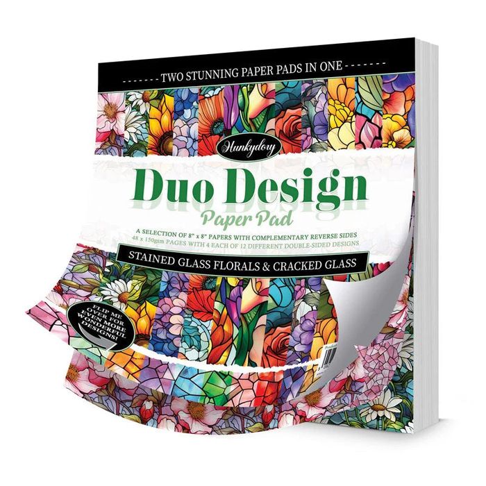Hunkydory Crafts Duo Design Paper Pads - Stained Glass & Cracked Glass