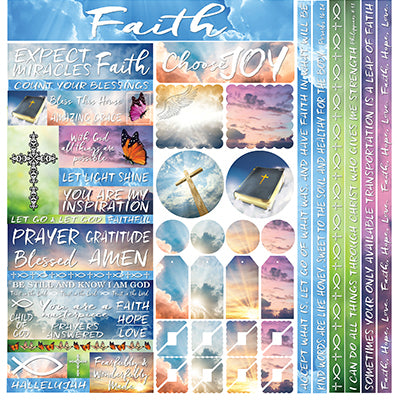 Reminisce Devoted Faith 12x12 Multi Sticker
