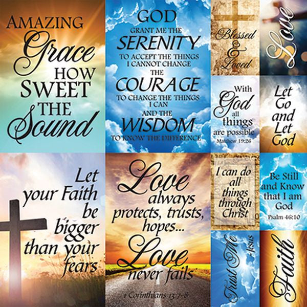 Reminisce Devoted Faith: 12x12 Sticker