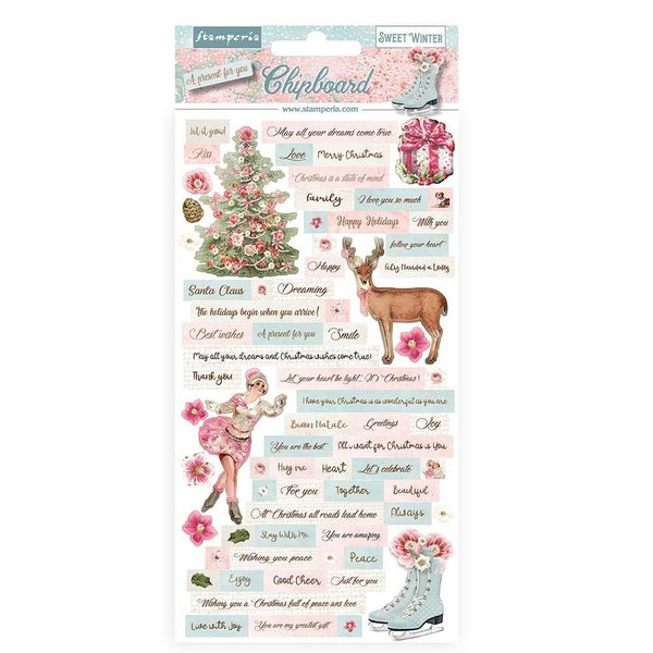 Stamperia Sweet Winter Chipboard