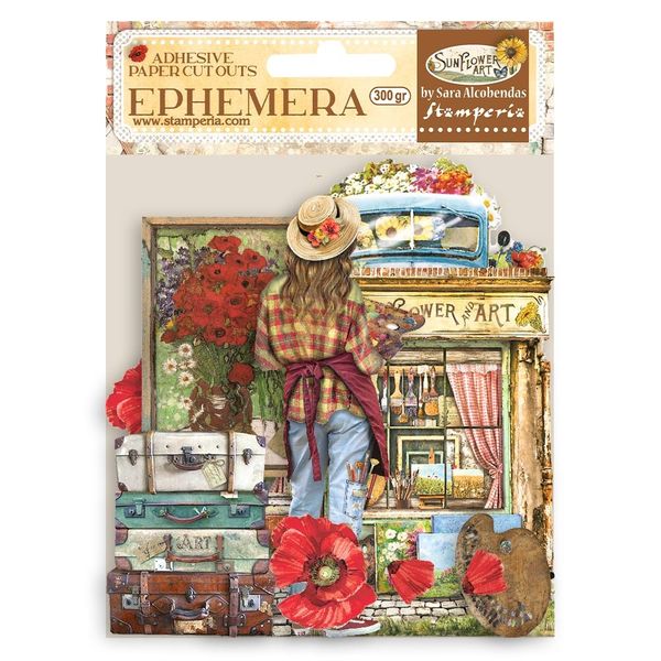 DISC - Stamperia Sunflower art Ephemera