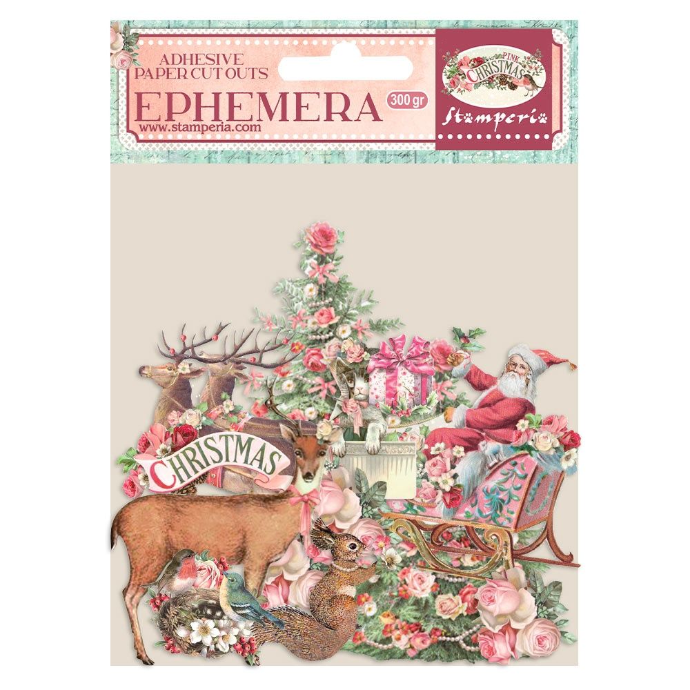 DISC - Stamperia Pink Christmas Ephemra