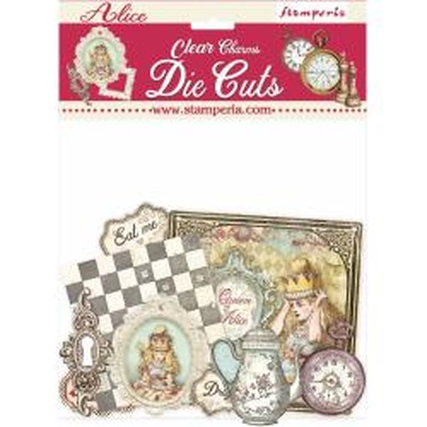 Stamperia Alice Charms Clear Die cuts