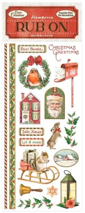 Stamperia Classic Christmas Rub ons