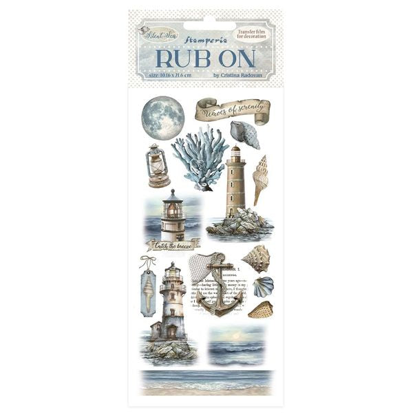 Stamperia Silent Sea Lighthouse 4"x8.5" Rub-On