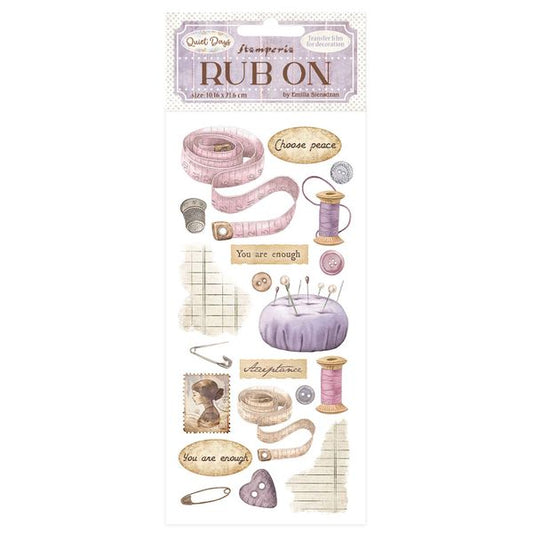 Stamperia Quiet Days Sewing 4"x8.5" Rub-on