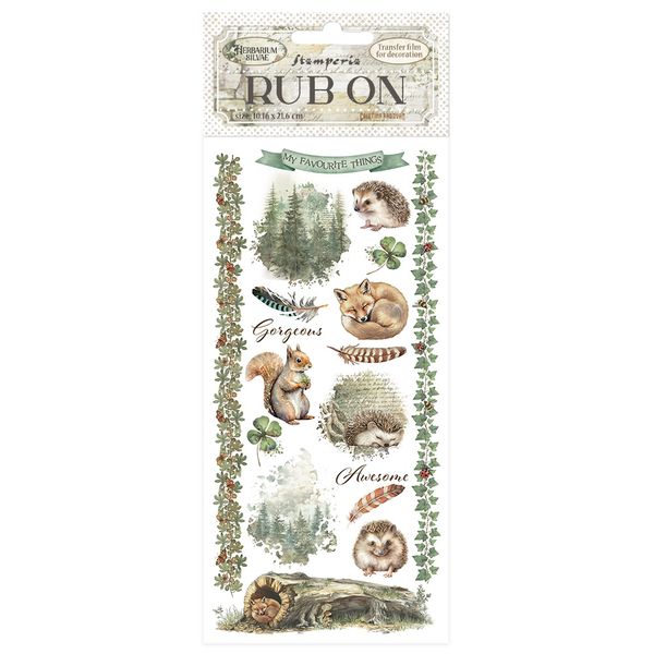 Stamperia Herbarium Silvae Cottage Rub-on