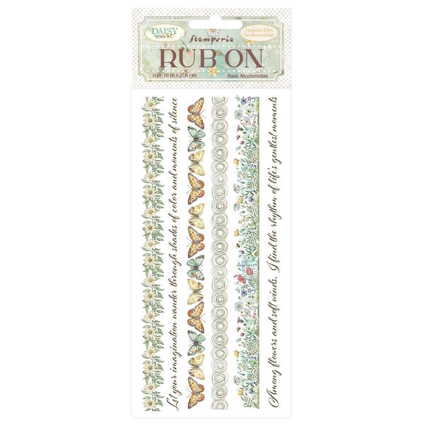 Stamperia Daisy Art Border Rub-ons
