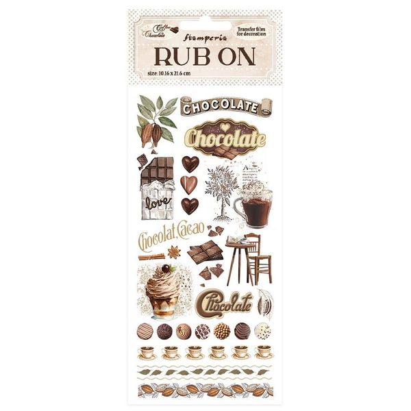 DISC - Stamperia Coffee and Chocolate Rub On
