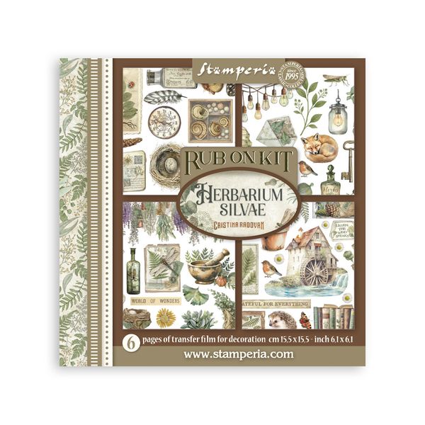 Stamperia Herbarium Silvae Tea Time Rub-on