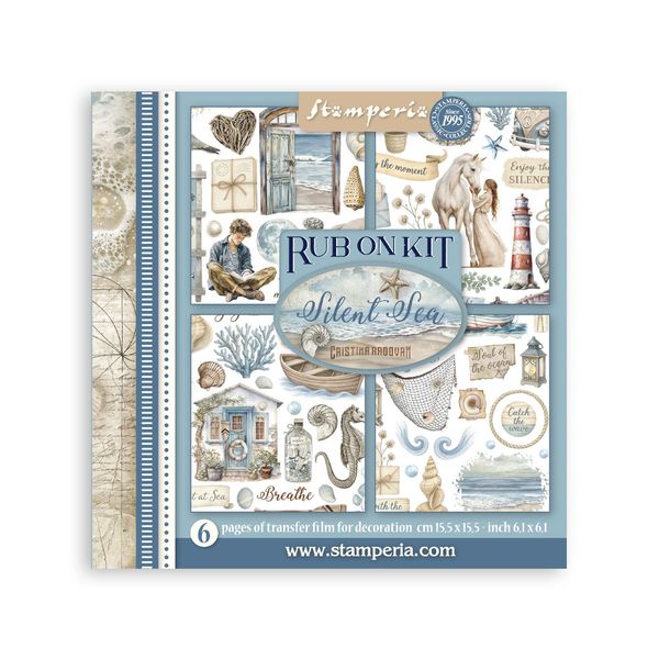 Stamperia Silent Sea Rub-on Kit, 6 pages