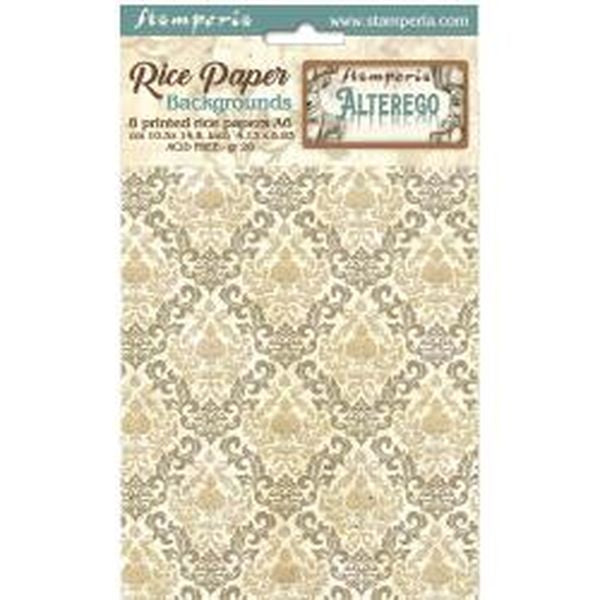 Stamperia Assorted Rice Paper Backgrounds A6 8/Sheets