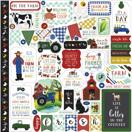 DISC - Echo Park Down On The Farm Element Stickers