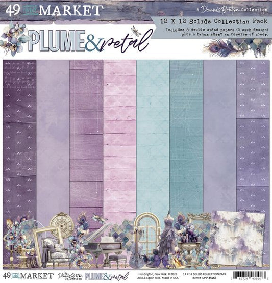 49 And Market Solids Collection Pack 12"X12"-Plume & Petal