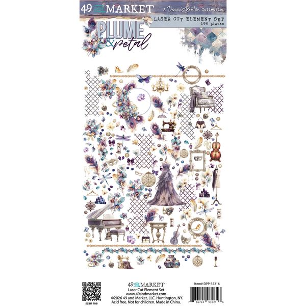 49 and Market Plume & Petal Laser Cut Element Set