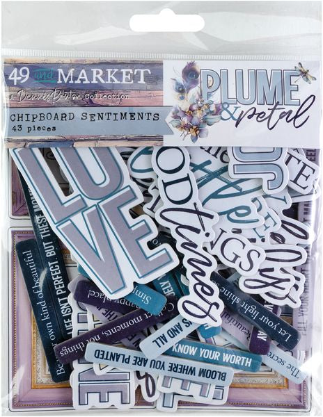 49 and Market Plume & Petal Chipboard Set