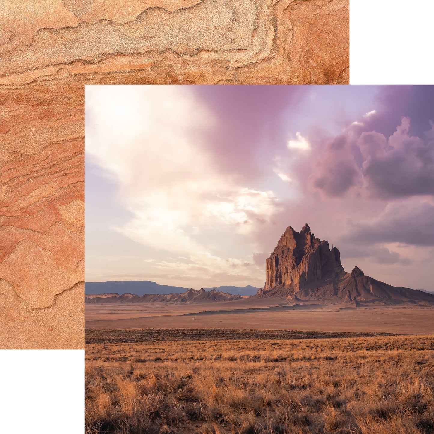 Reminisce Desert Landscape: Colorful Sunr DS Paper (1 Sheet)