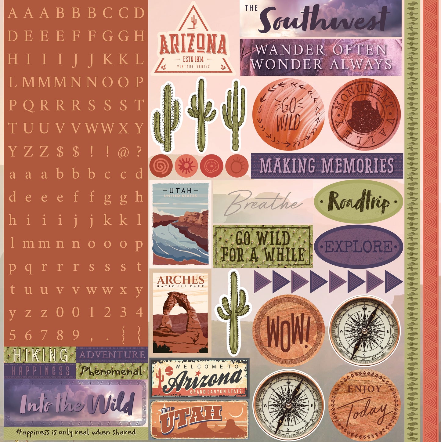 Reminisce Desert Landscape Sticker