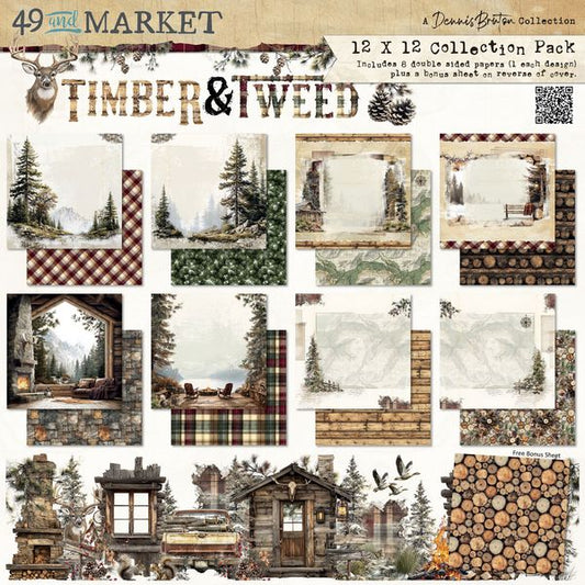 49 and Market Timber & Tweed 12"x12" Collection Pack
