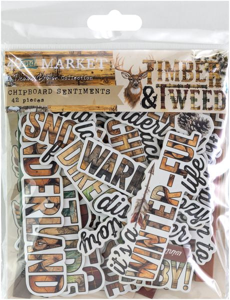 49 and Market Timber & Tweed Chipboard Sentiments