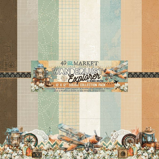 49 & Market Wanderlust Explorer Solid 12"X12" Collection Pack
