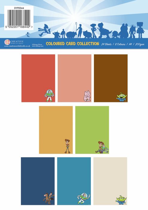 Creative World Of Crafts Disney Coloured Card Pack-Toy Story