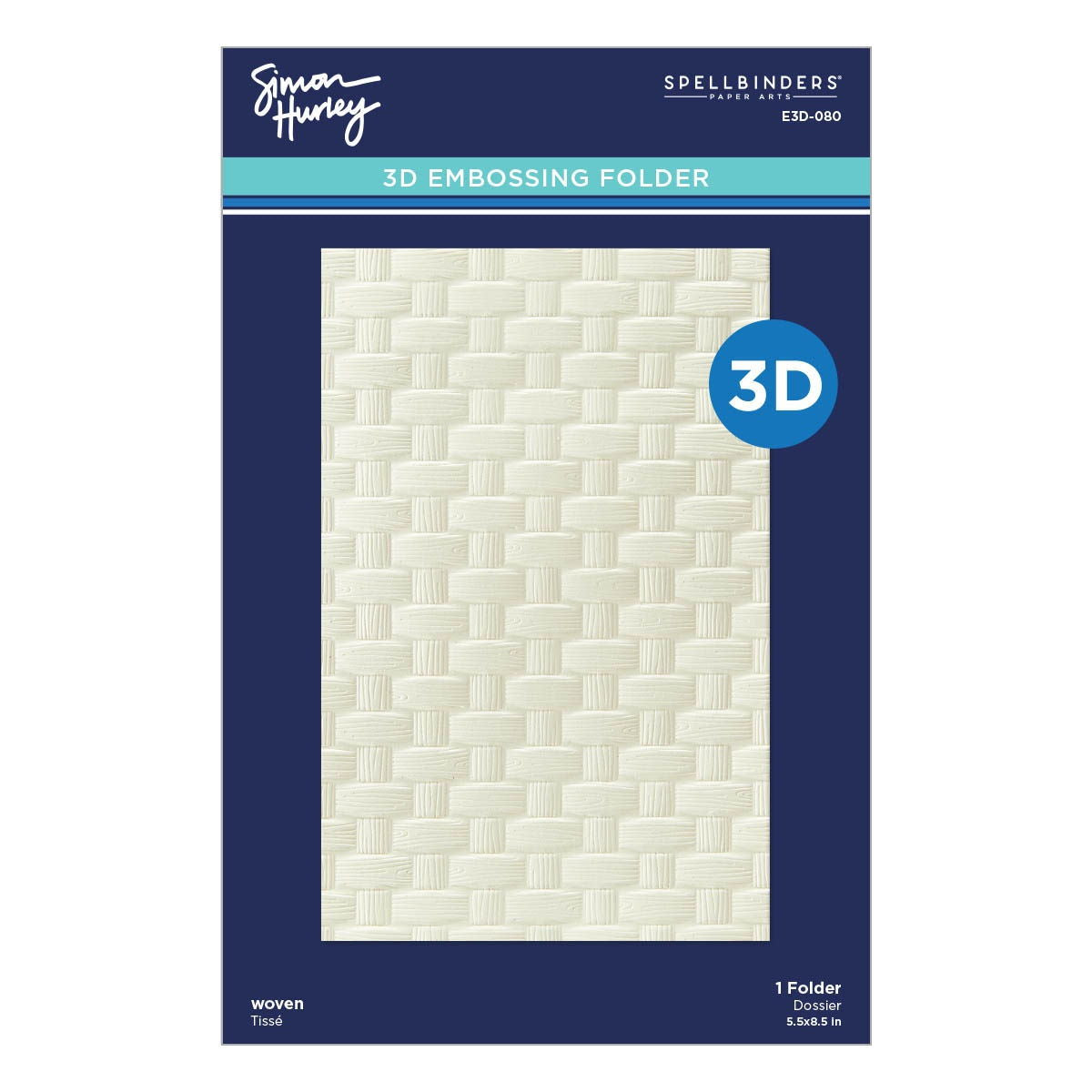 Spellbinders 3D Embossing Folder By Simon Hurley-Woven, Spring Sampler