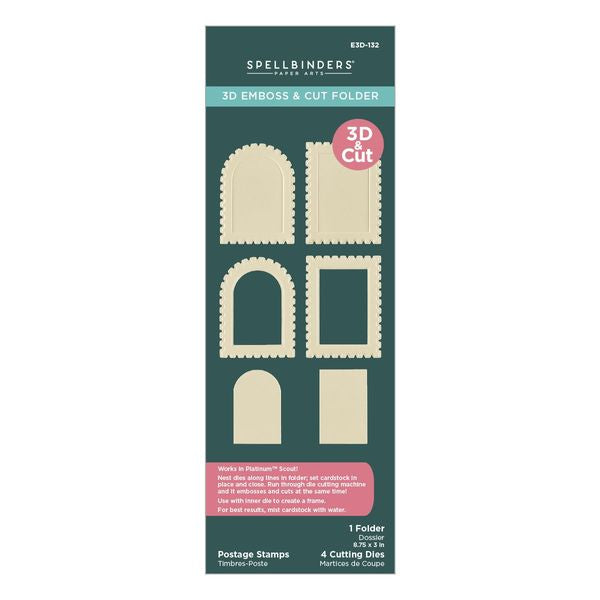 Spellbinders 3D Emboss & Cut Folder-Postage Stamps