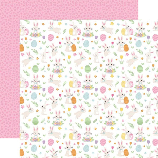 Echo Park Easter Basket: Hoppy Easter Bunnies 12x12 Patterned Paper