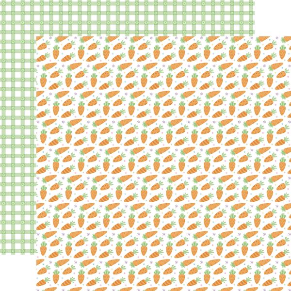 Echo Park Easter Basket: Fresh Carrots 12x12 Patterned Paper
