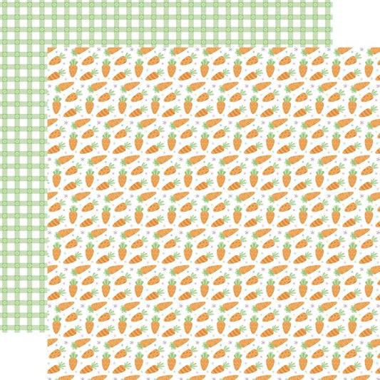 Echo Park Easter Basket: Fresh Carrots 12x12 Patterned Paper