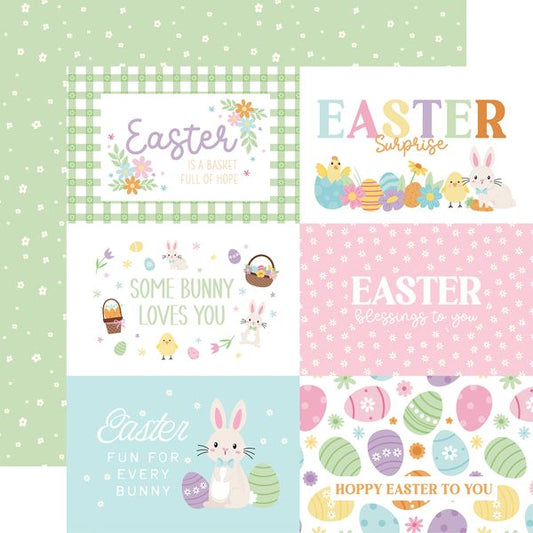 Echo Park Easter Basket: 6x4 Journaling Cards 12x12 Patterned Paper