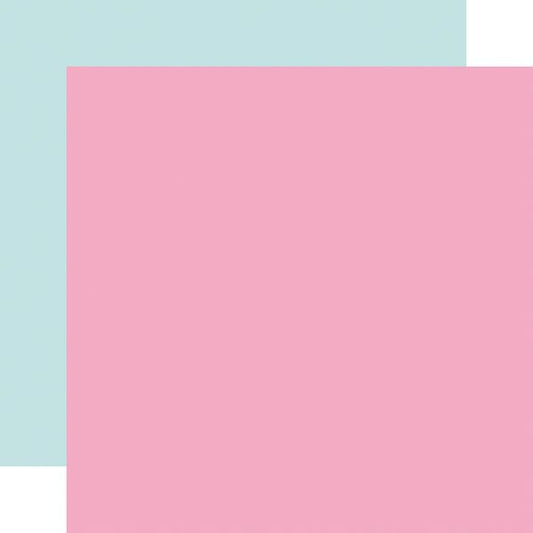 Echo Park Easter Basket: Pink / Blue 12x12 Coordinating Solid Paper