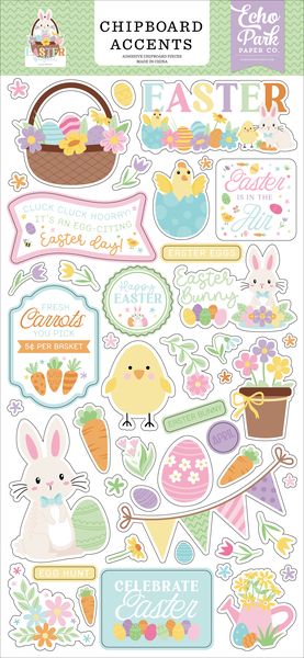 Echo Park Easter Basket 6x13 Chipboard Accents
