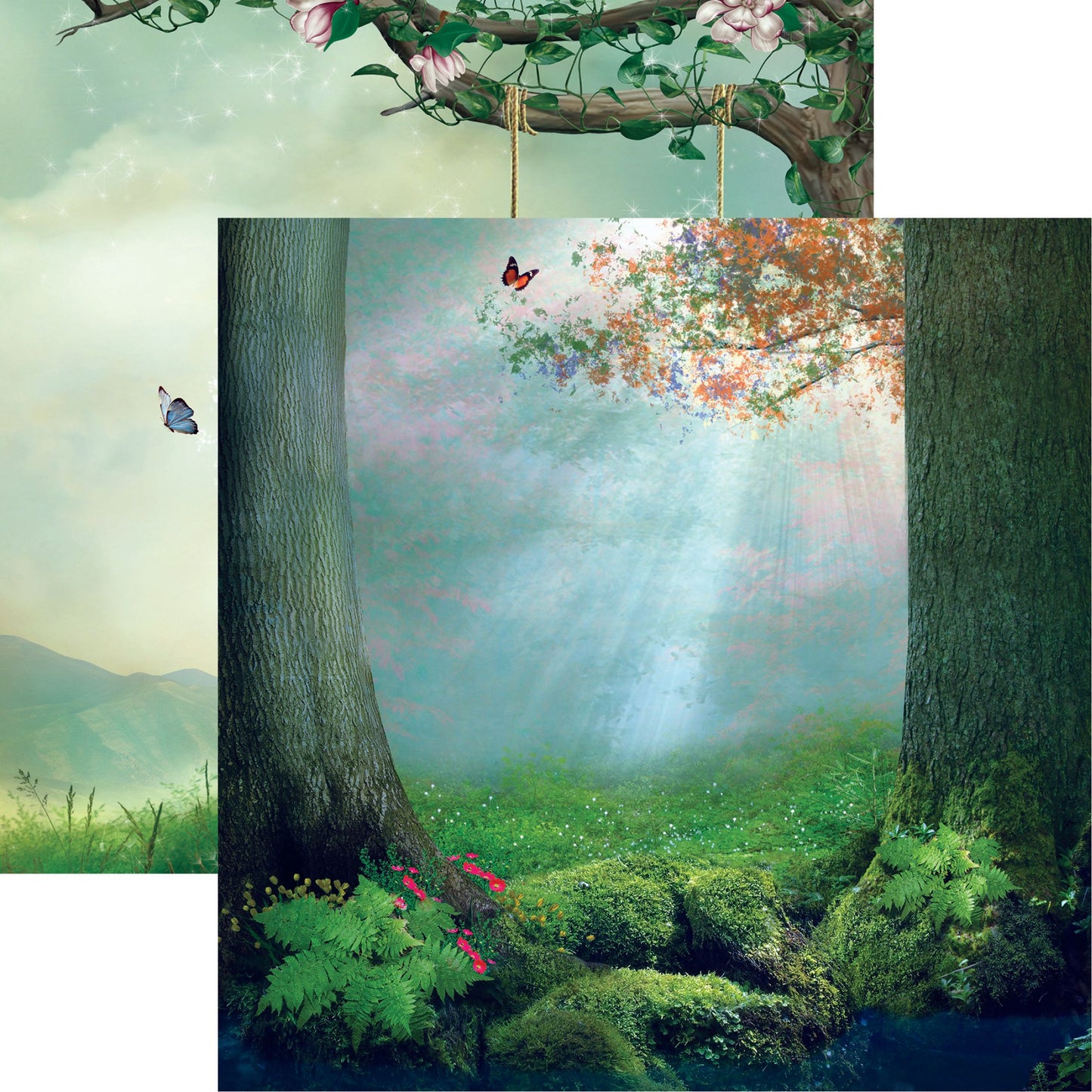 Reminisce Enchanted Forest: Butterfly Bliss DS Paper (1 Sheet)