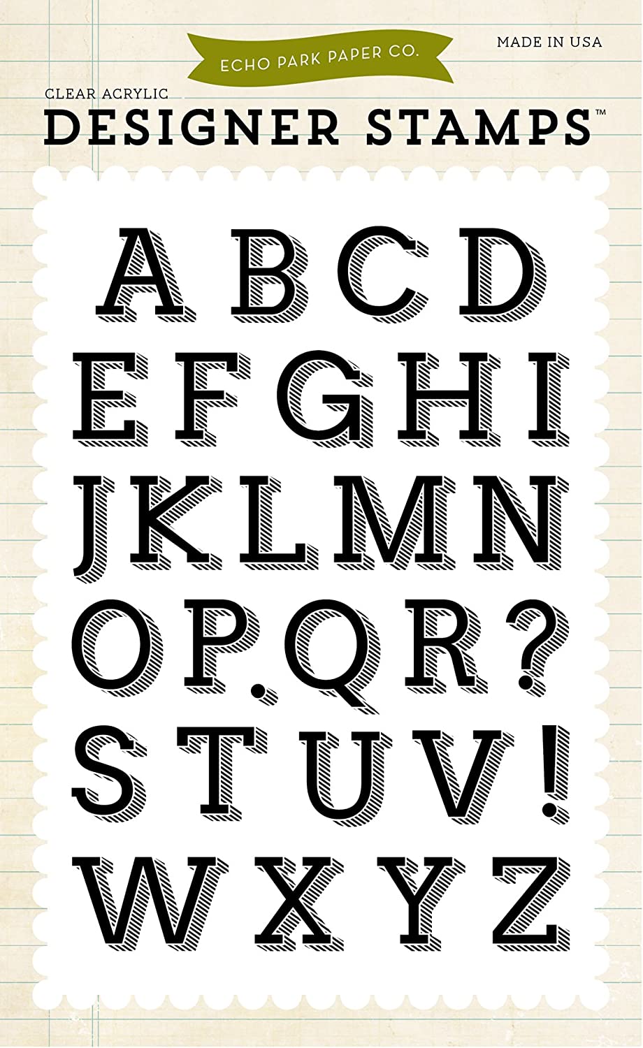 Logan Alphabet 4 x 6 Stamp Set