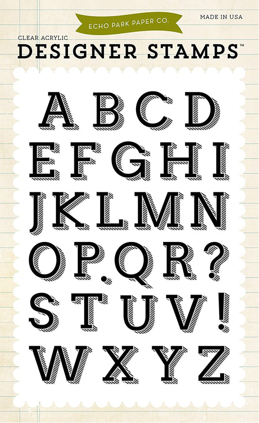 Logan Alphabet 4 x 6 Stamp Set