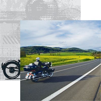 Reminisce Easy Rider: Open Road Scrapbook DS Paper (1 Sheet)