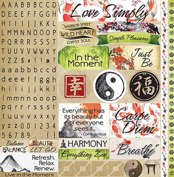 Reminisce Everything Zen 12x12 Variety Stickers