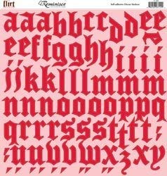 Reminisce Flirt 12x12 Glitter Alphabet Stickers