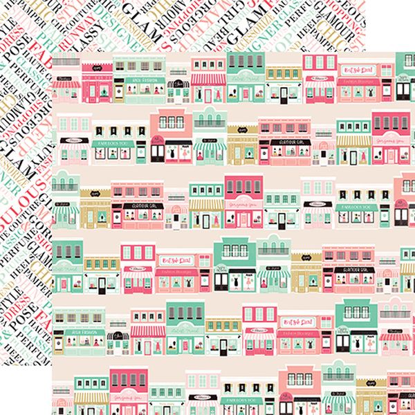 Fashionista Main Street Shopping DS Paper (1 Sheet)