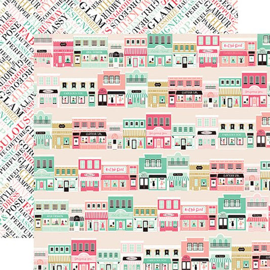 Fashionista Main Street Shopping DS Paper (1 Sheet)